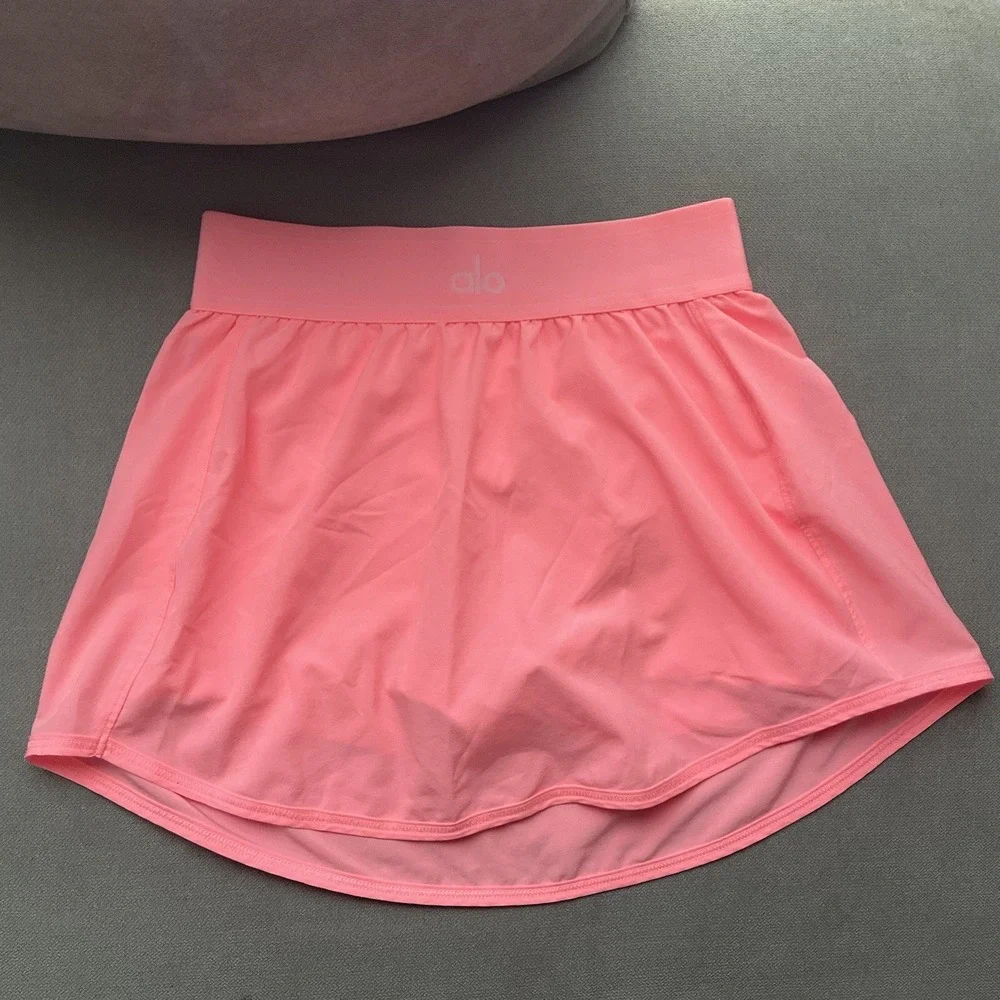 Alo Yoga Match Point Tennis Skirt Neon Bubblegum XS